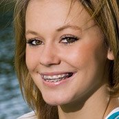 Smiling teen with braces