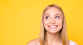 A young female smiling