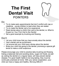 First dental visit form