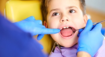 young boy at dentist