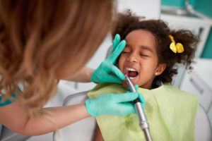 child getting a dental exam