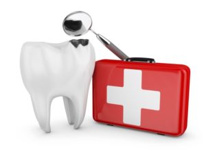 tooth with emergency kit 